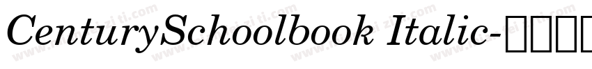 CenturySchoolbook Italic字体转换